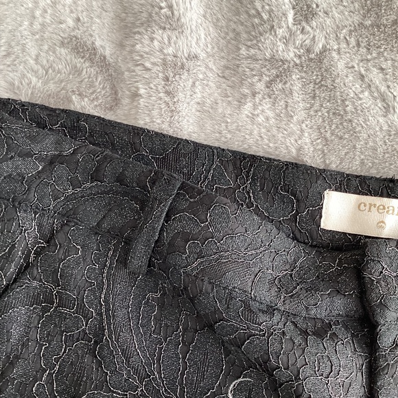 NWT Cream pants European size 42, size 16 black with silver detail - Picture 7 of 10